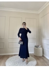 Drape Model Sandy Elbise-Lacivert
