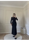 Drape Model Sandy Elbise-Siyah