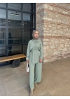 Şal Detaylı Takım-Mint