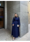 Taşlı Saten Elbise-Saks