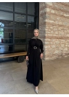 Tokalı Sandy Elbise-Siyah