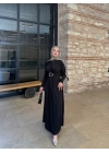 Tokalı Sandy Elbise-Siyah