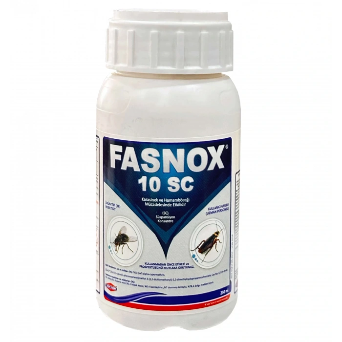 Fasnox 10 SC Kokusuz Haşere Öldürücü Karasinek, Hamam Böceği, Kahverengi Kokarca Haşere İlacı 250ml