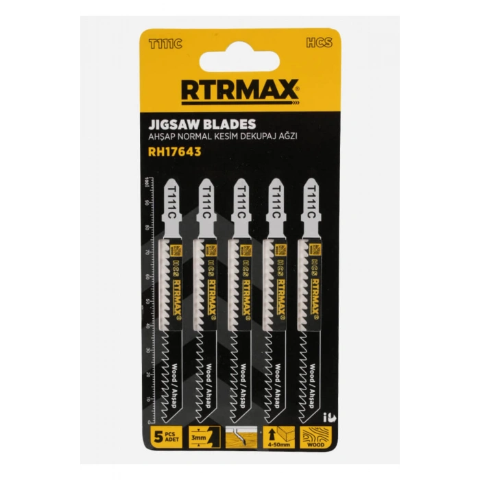 Rtrmax Rh17643 Ahşap Normal Kesim Dekupaj Ağzı (5Li Set) T111c