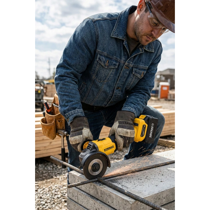 Rtrmax Rts5050b Şarjlı Avuç Taşlama Kömürsüz 115mm (Aküsüz)