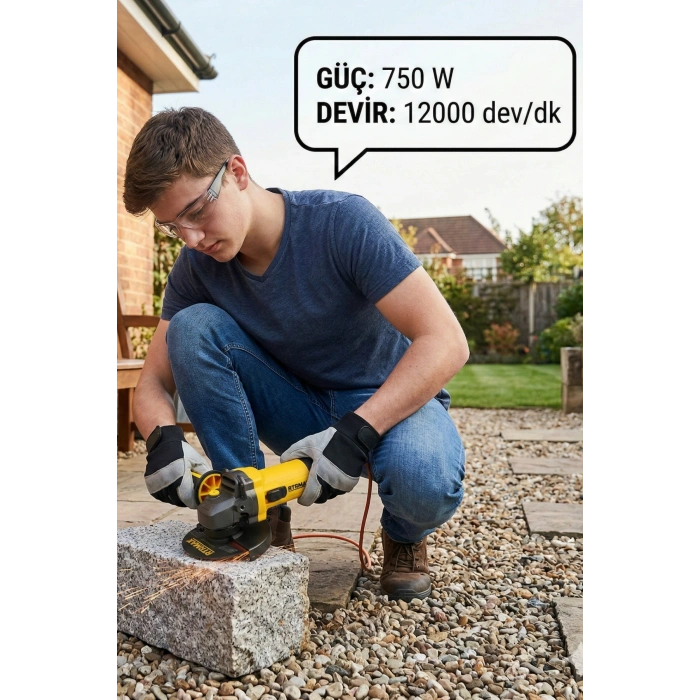 Rtrmax Rtm102 Avuç Taşlama Makinesi 7500W 115mm