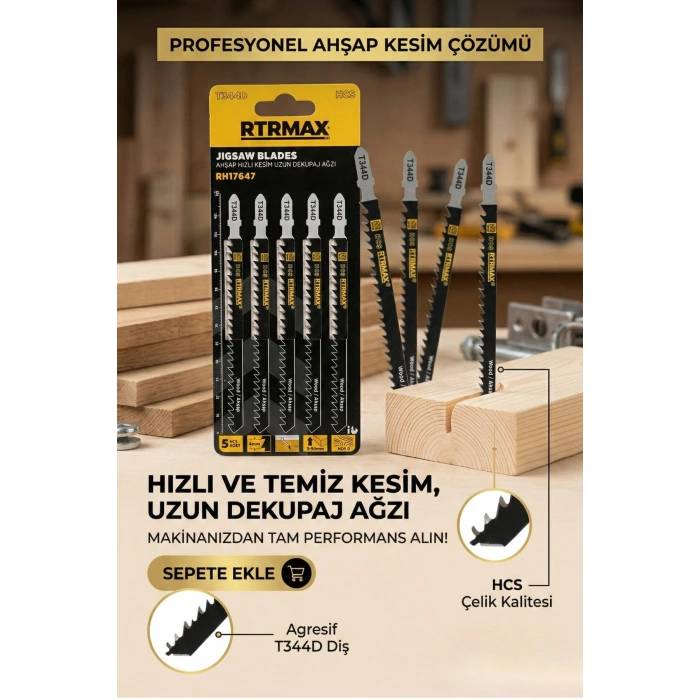 Rtrmax Rh17647 Ahşap Hızlı Kesim Uzun Dekupaj Ağzı T344d