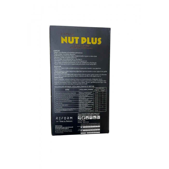 Nut Plus 10-52-10 + Me Ec Fertilizer Npk Gübre