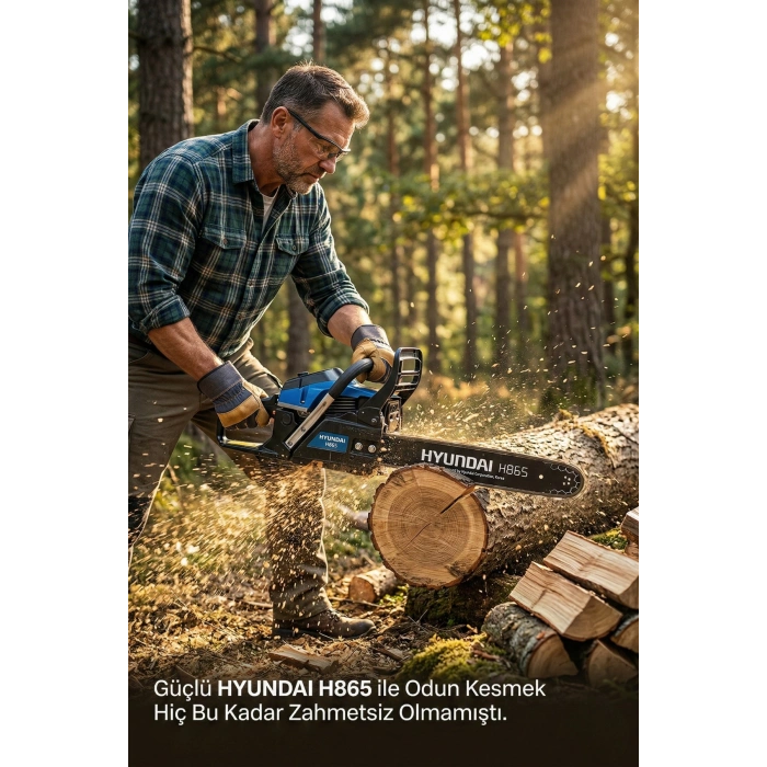 Hyundai H865 Motorlu Testere 4.3 Hp