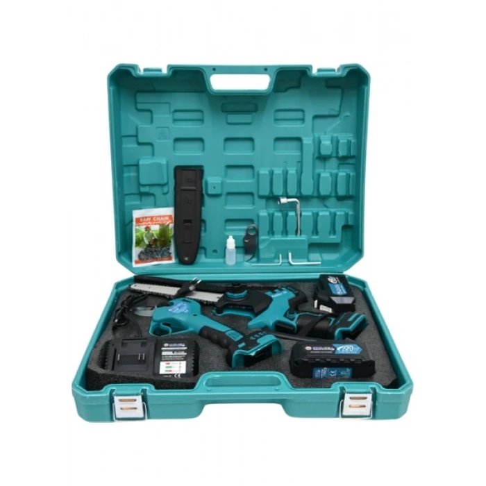 Mur-Cell Dijital Göstergeli 2li Set A Plus 21V 3AH 50MM Budama Makası Kömürsüz Budama Testeresi