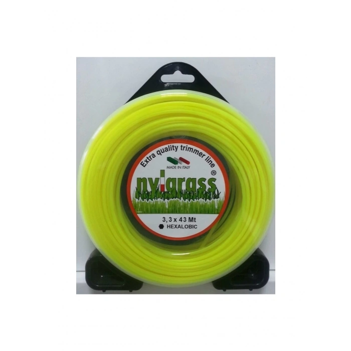 Nylgrass 6 Köşe Sarı 3,3 mm 43 m Misina