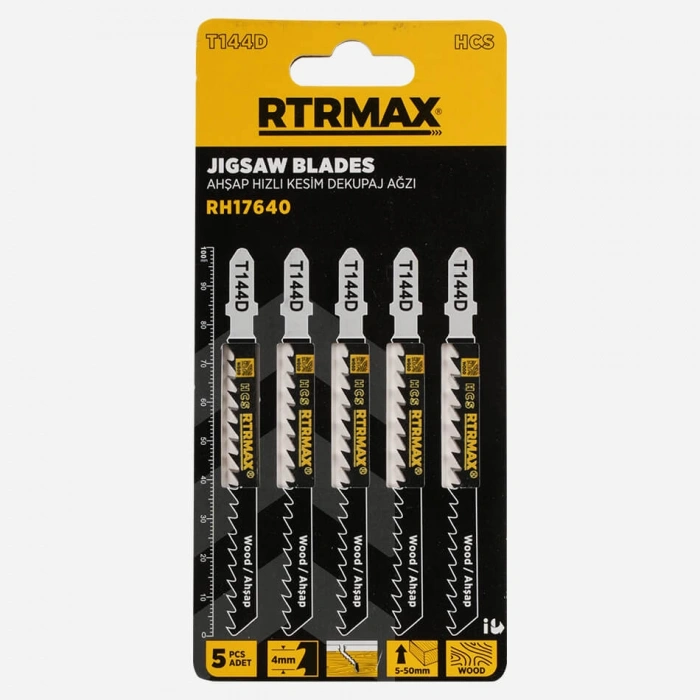 Rtrmax RH17640 Ahşap Hızlı Kesim Dekupaj Ağzı (5li set)