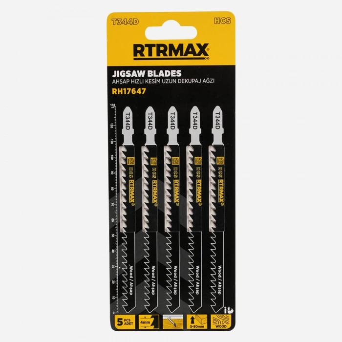 Rtrmax RH17647 Ahşap Hızlı Kesim Uzun Dekupağ Ağzı T344D(5li set)