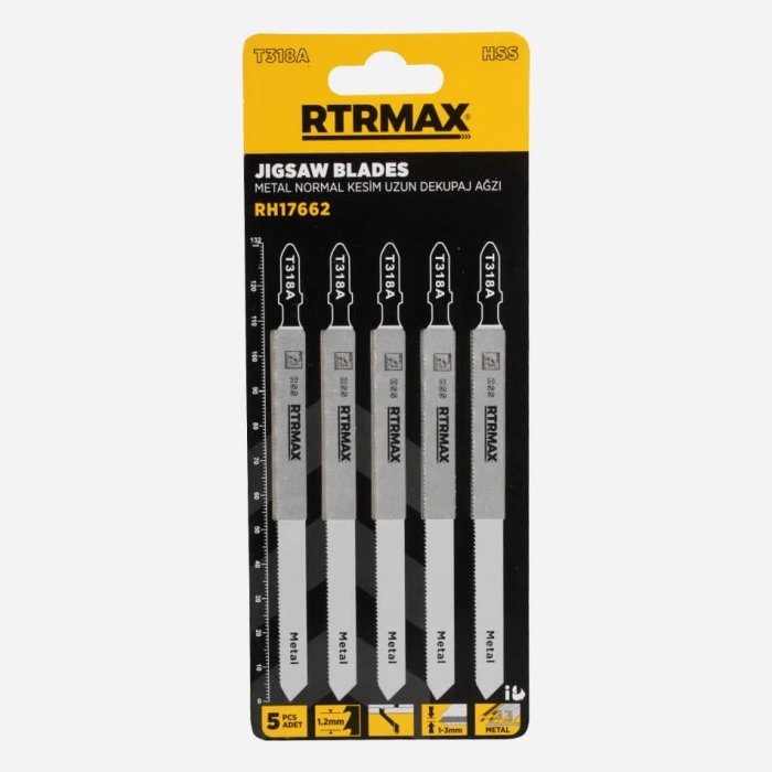 Rtrmax RH17660 Metal Normal Kesim Dekupaj Ağzı (5li set)