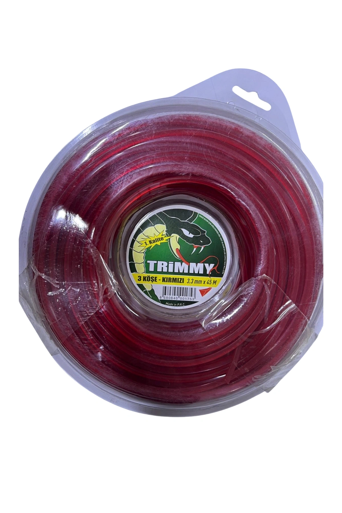 Trimmy Tırpan Misinası 1. Kalite 3 Köşe Üçgen 3.3 mm x 45 m - Kırmızı
