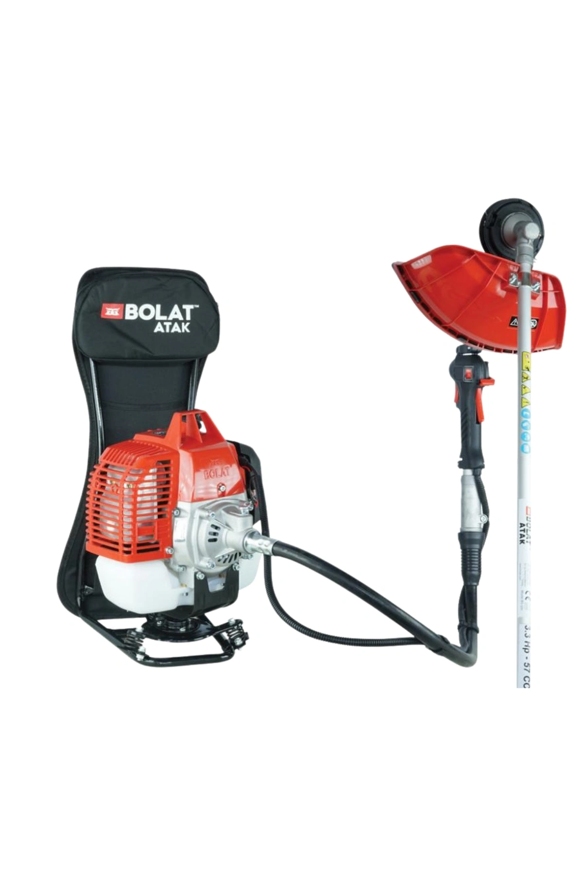 Bolat Atak BS-570 3.3 Hp 57 cc Benzinli Sırt Tırpan Motoru