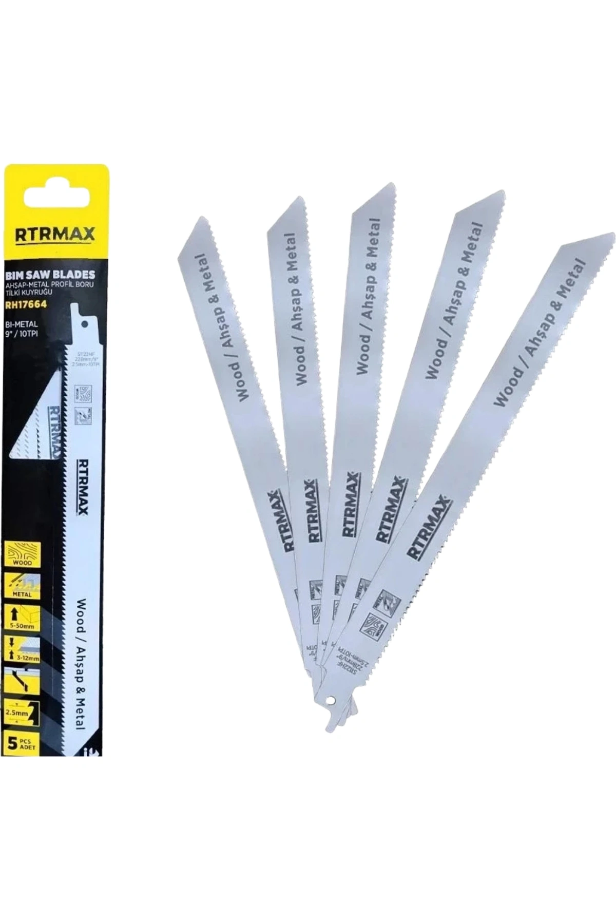 Rtrmax Rh17664 Ahşap-Metal İnce Profil Boru Tilki Kuyruğu 225 Mm