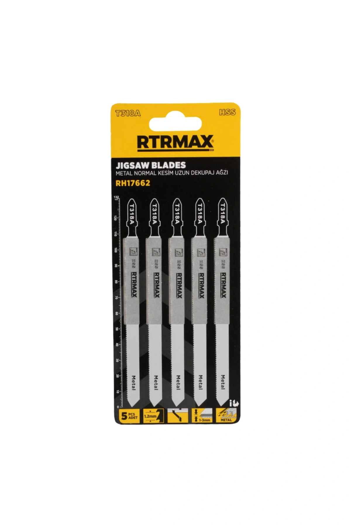 Rh17662 Metal Normal Kesim Uzun Dekupaj Testere Ağzı T318a 5 Adet