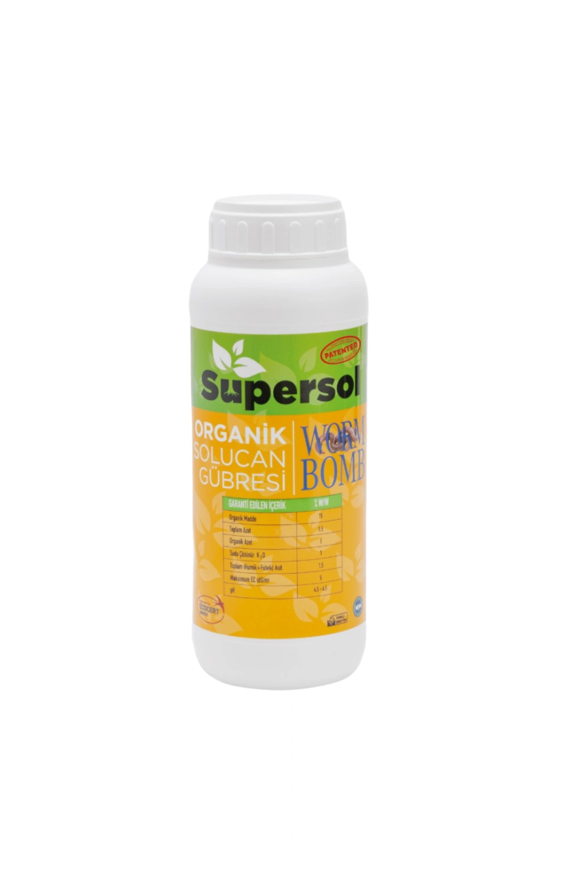 Supersol Wormbomb Solucan Gübresi 1 Lt