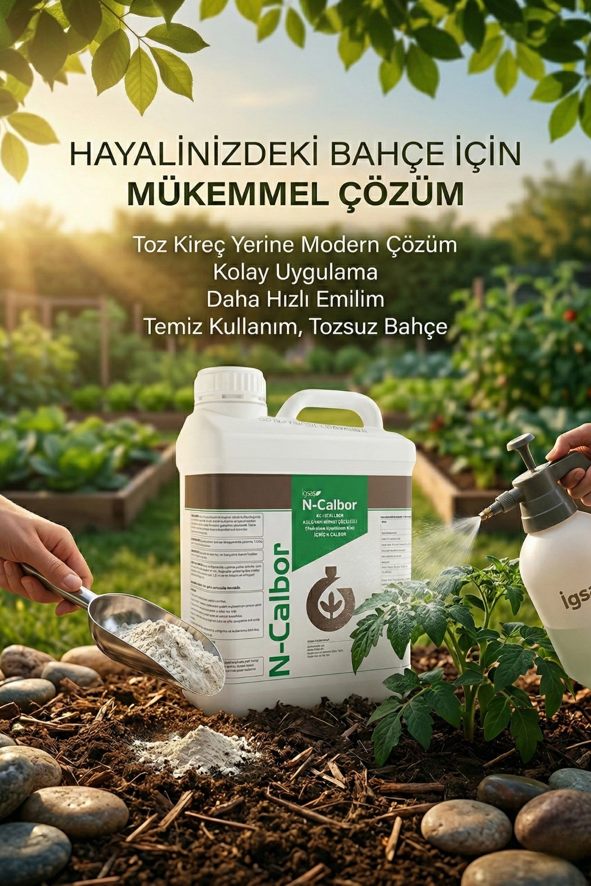 İgsaş N-Calbor Kalsiyum Nit-rat Çözeltisi Bitki Bakım Sıvı Gübre 25 L