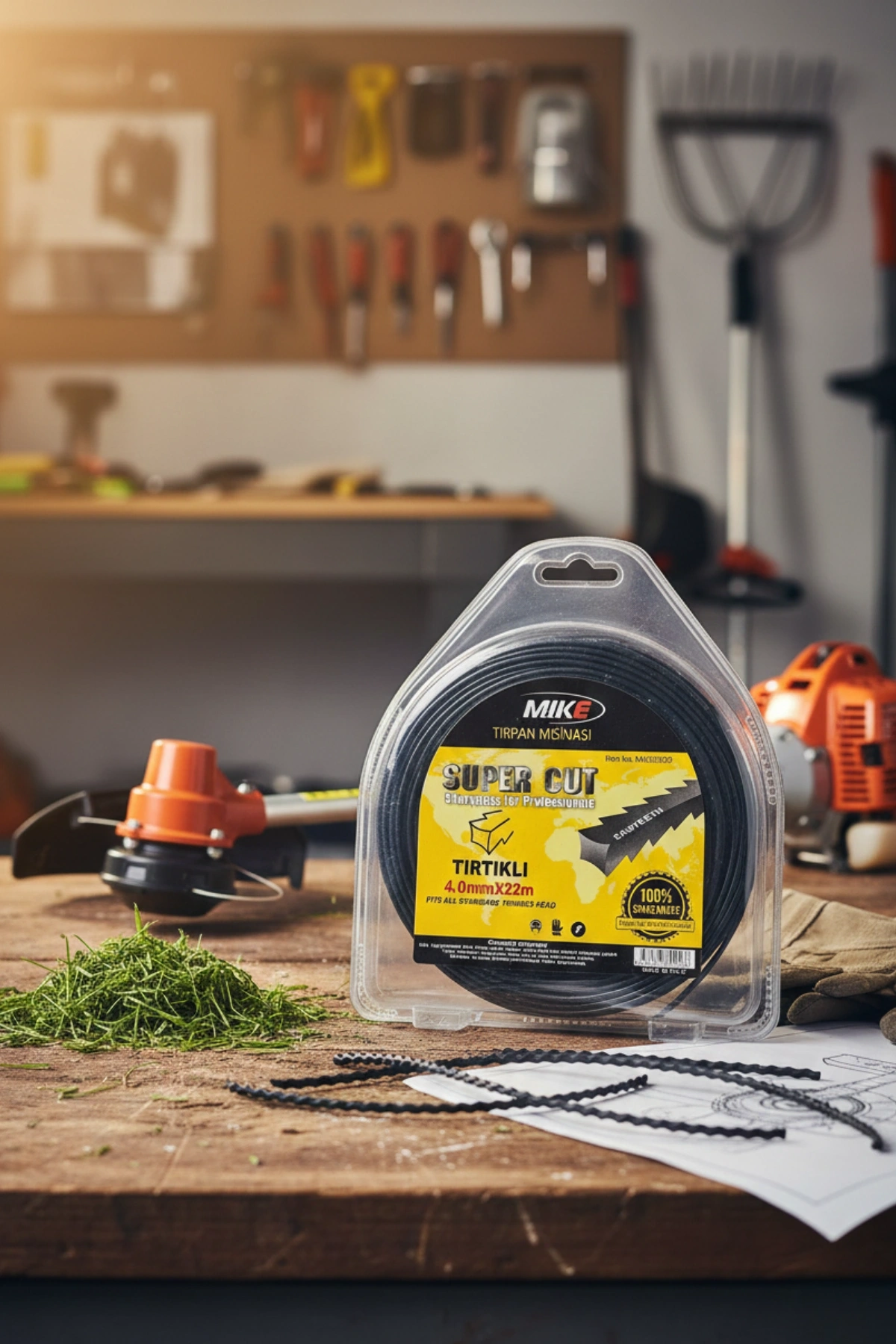 Mike Tırpan Ot Misinası 4.0mm Tırtıklı 22 m