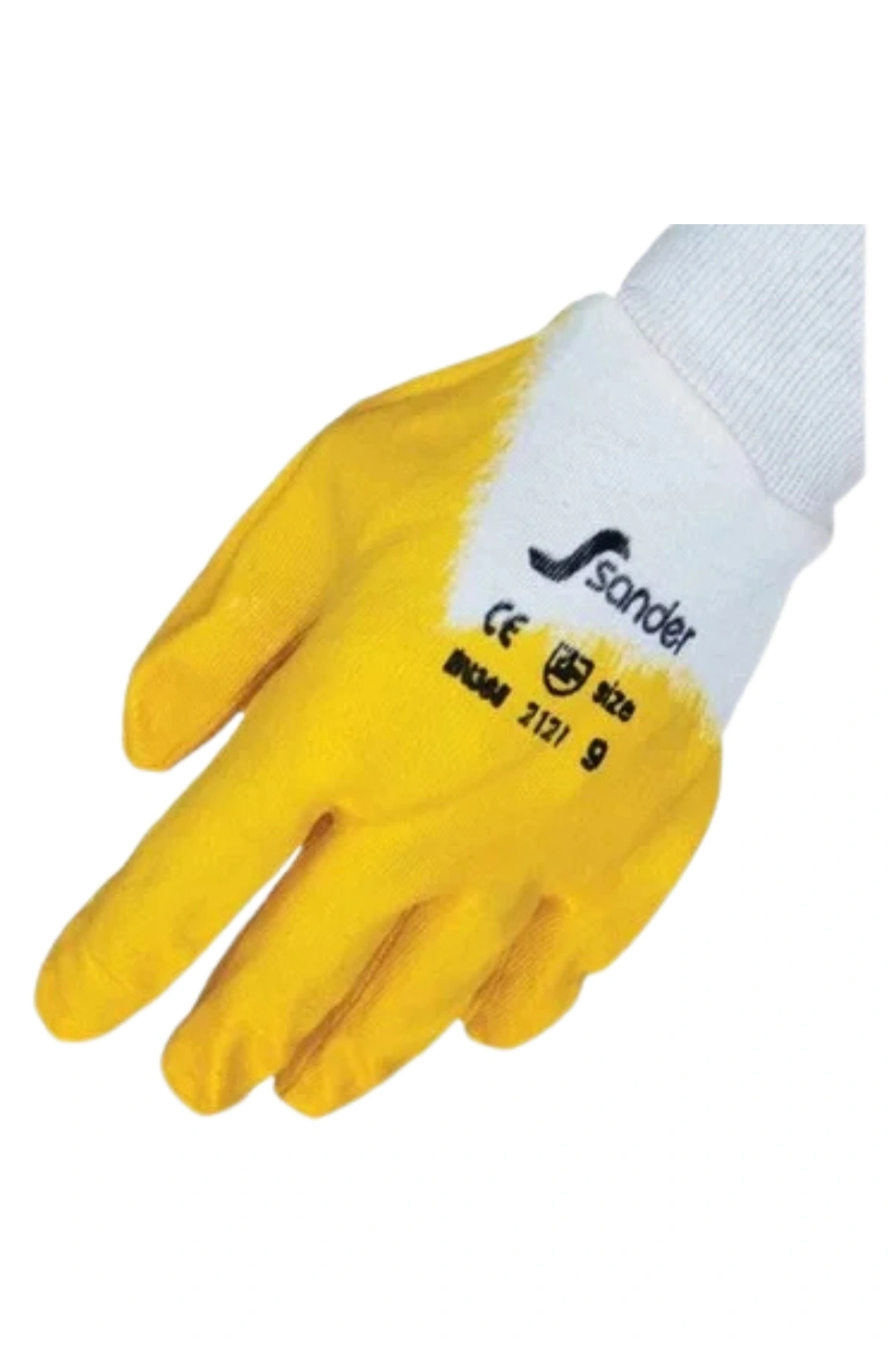 Sander Sarı Nitril Kaplı İş Eldiveni No:10