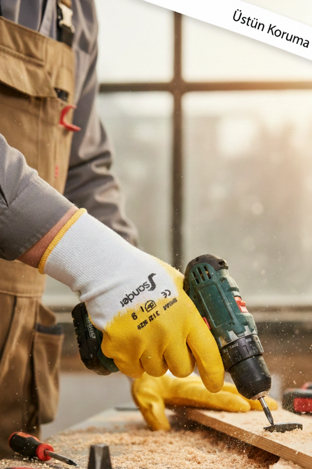 Sarı Sander Nitril Eldiven No: 10