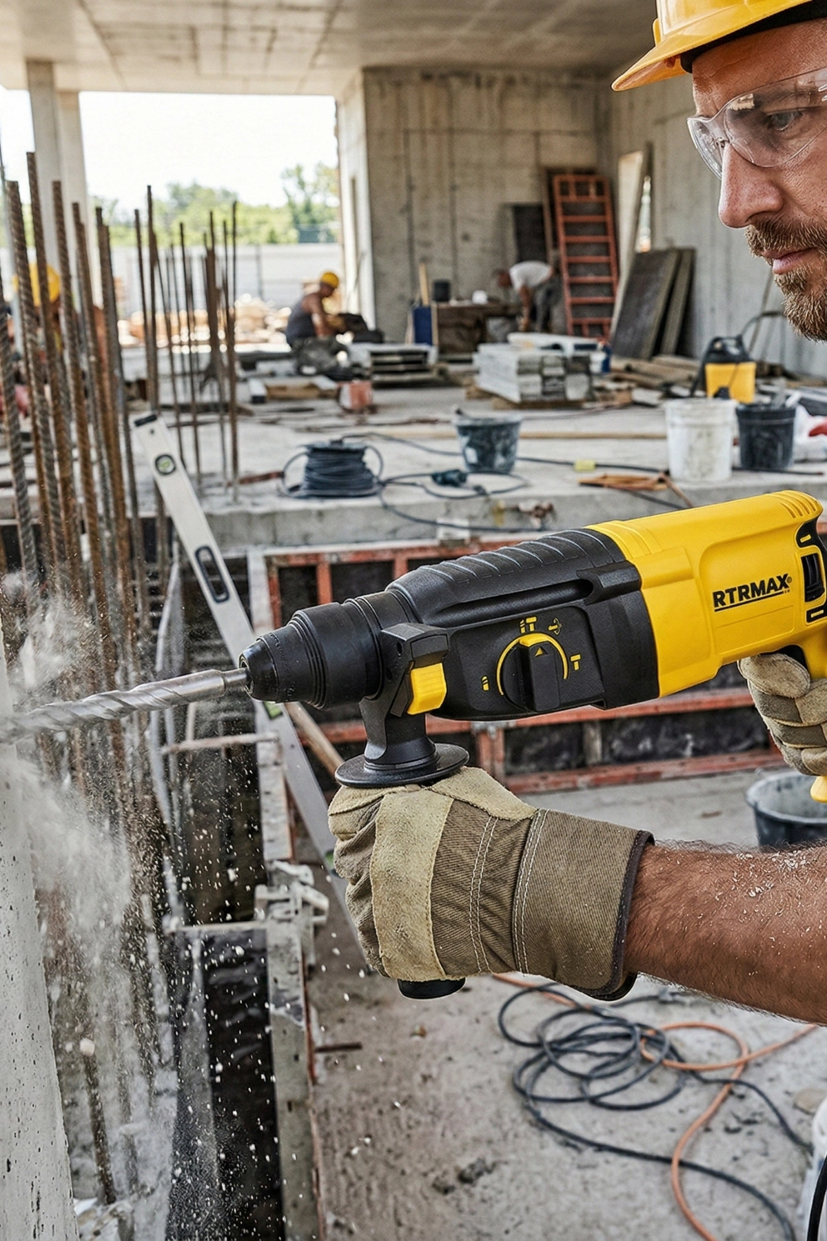 Rtrmax RTM226 Elektropnömatik Kırıcı Delici Matkap SDS Plus