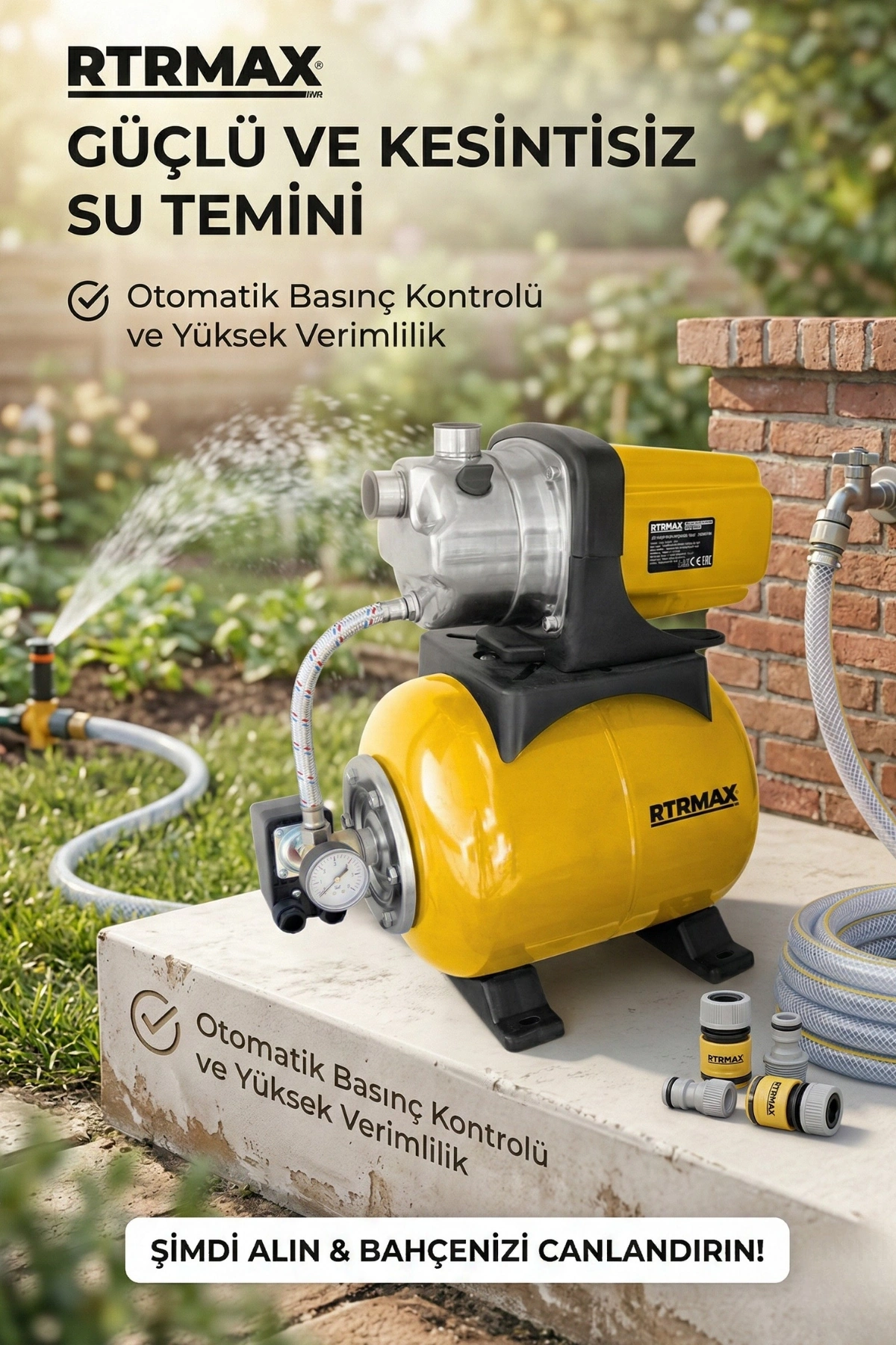 Rtrmax Rtm850 1200W 46mt Hidrafor Su Pompası