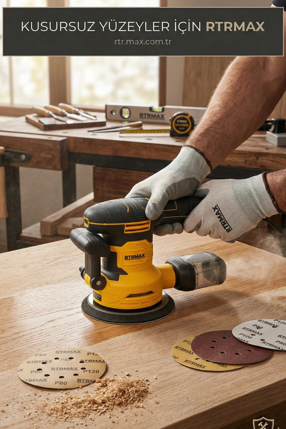 Rtrmax Rtm4760 450w 150mm Eksantrik Elektrikli Zımpara