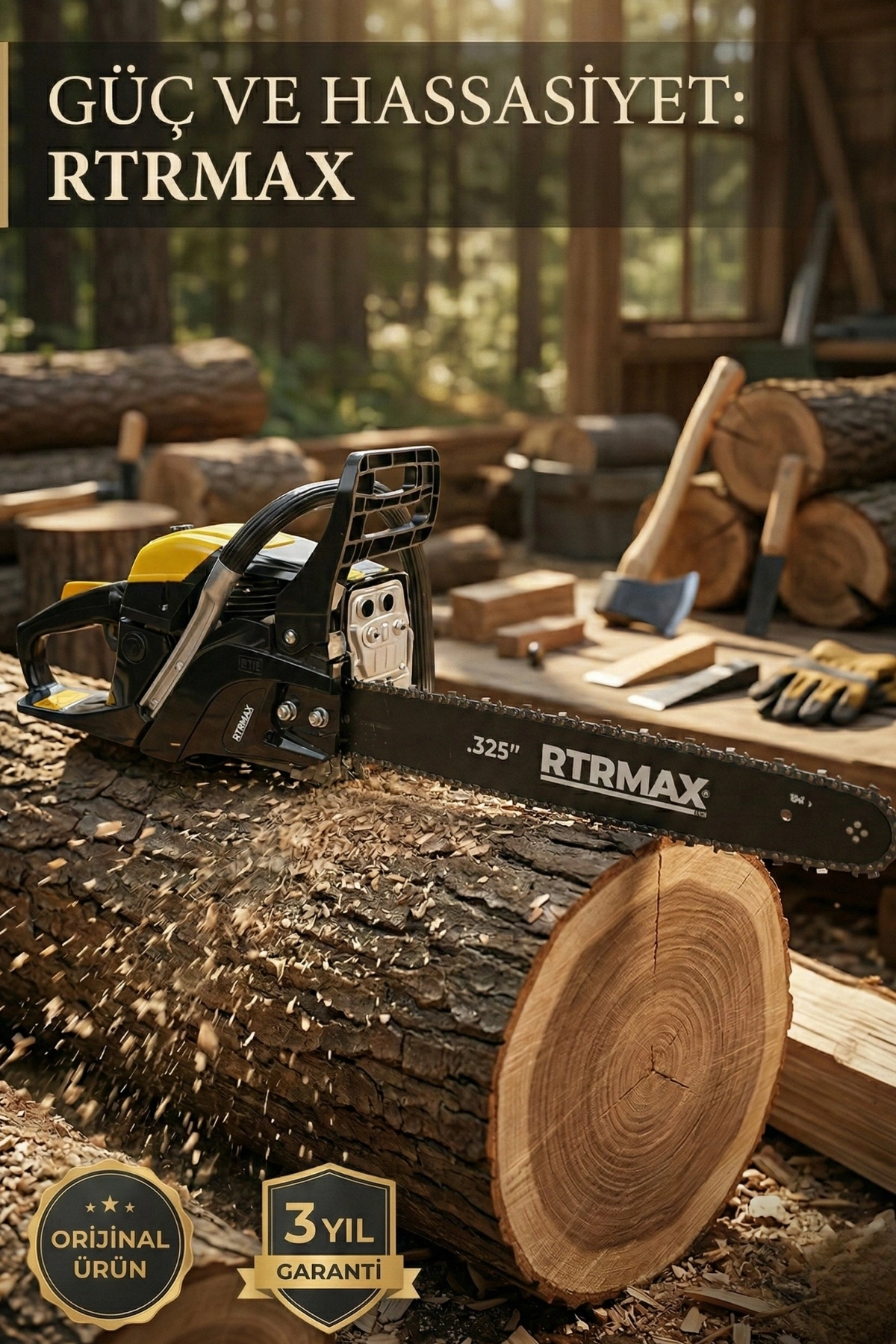 Rtrmax Rtm960 56cc 50 cm Palalı Benzinli Ağaç Motoru