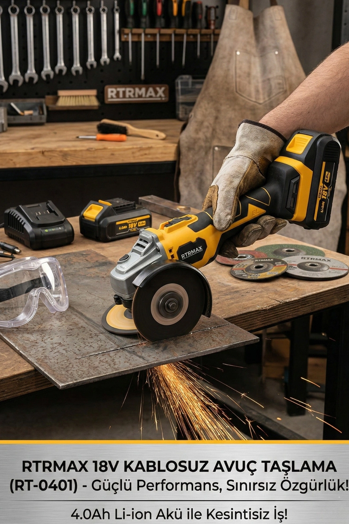 Rtrmax Rtx3060b Akülü Avuç Taşlama