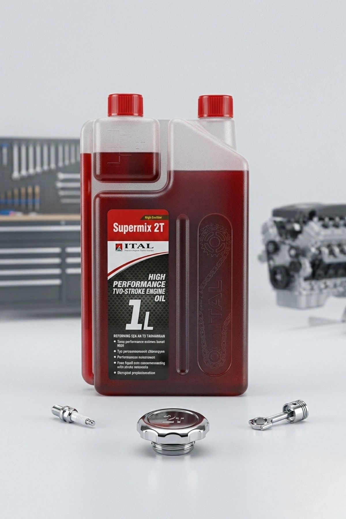 İtal Supermix 2T Zamanlı Motor Yağı Ölçekli 1 Lt