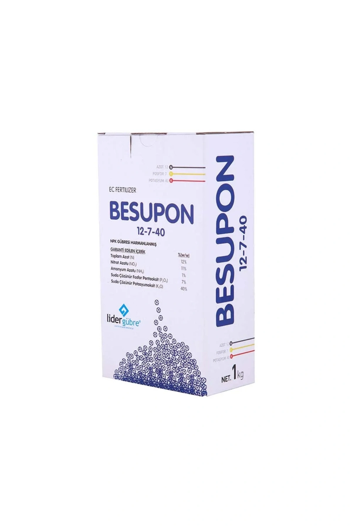 Besupon 12-7-40 Harmanlanmış Npk Granül Gübre 1 Kg