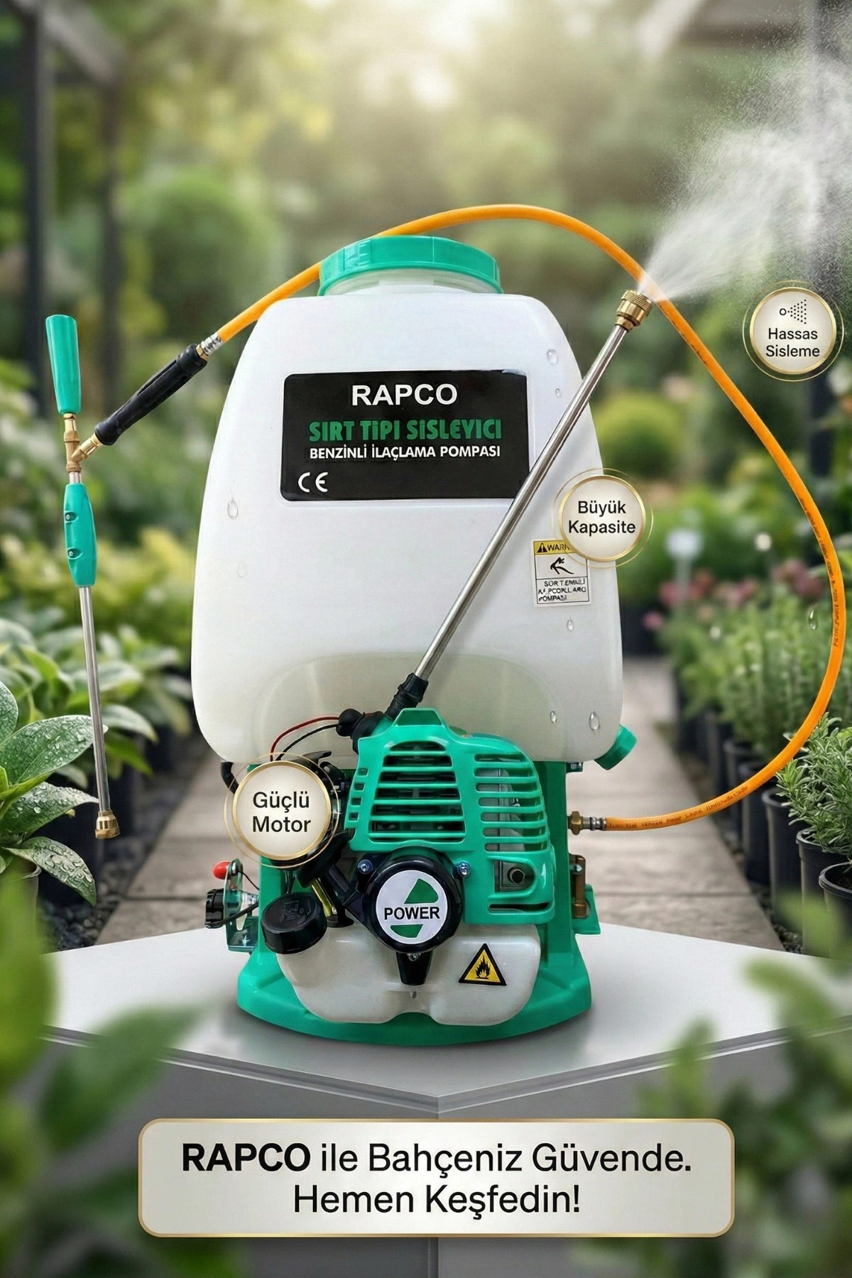 Rapco Sırt Tipi Benzinli İlaçlama Makinesi 25L