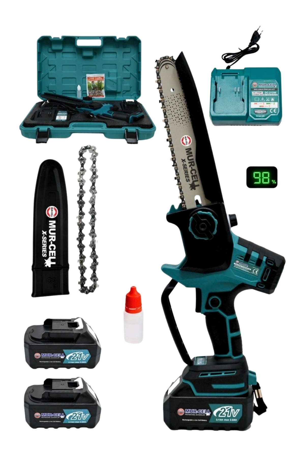Mur-Cell MUR-9108 21V 3 Amper Akülü Dal Budama Testeresi