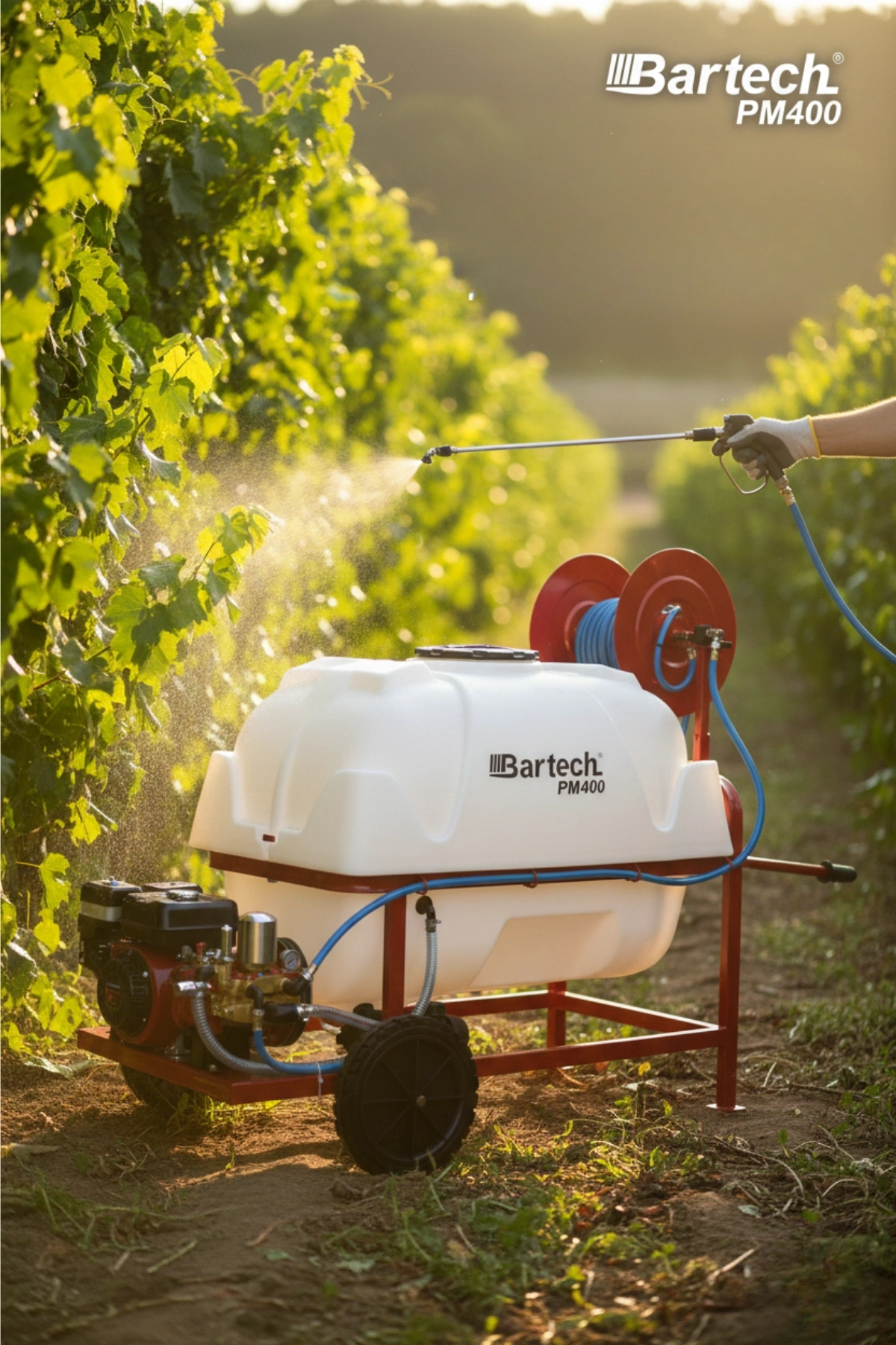 Bartech PM400 Benzinli İlaçlama Pulverizatörü 30luk Pompa 400 Litre