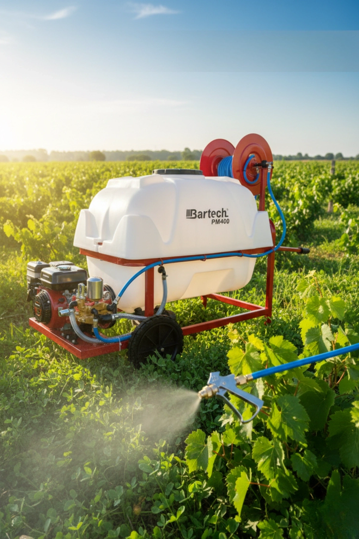 Bartech PM400 Benzinli İlaçlama Makinası 22lik pompa 400 L
