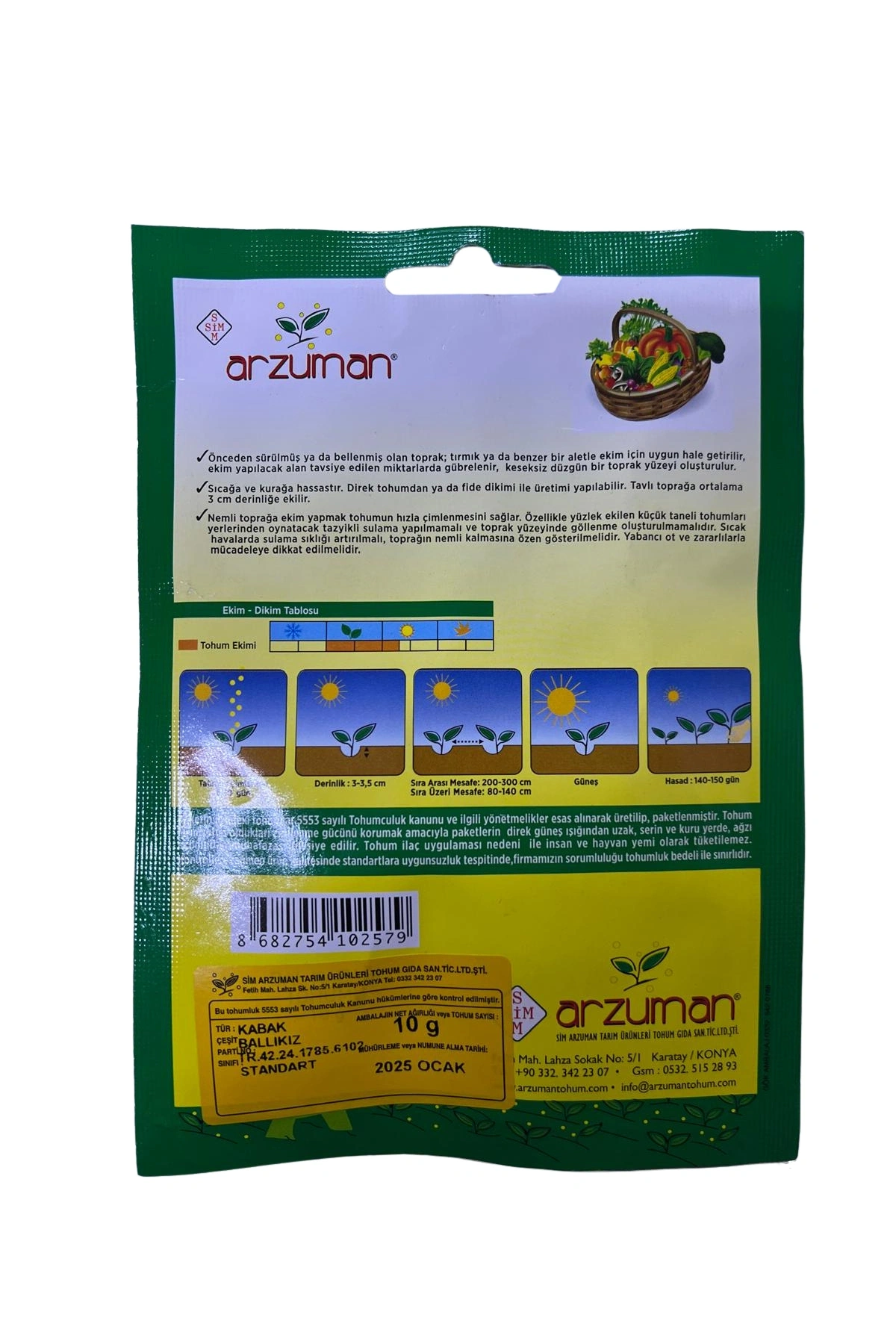 Arzuman Bal Kabağı Tohumu 10 gr