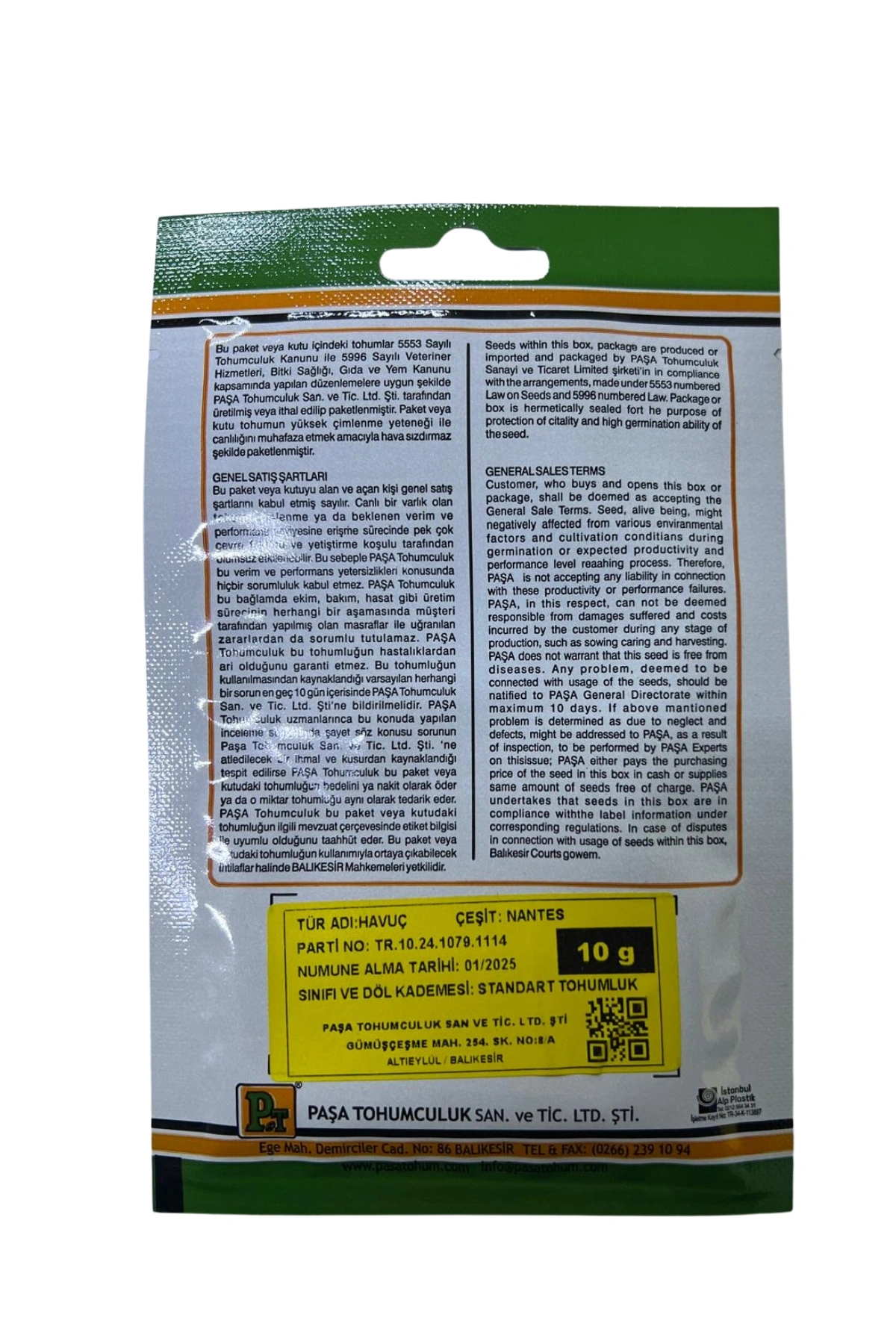 Paşa Havuç Tohumu 10 gr