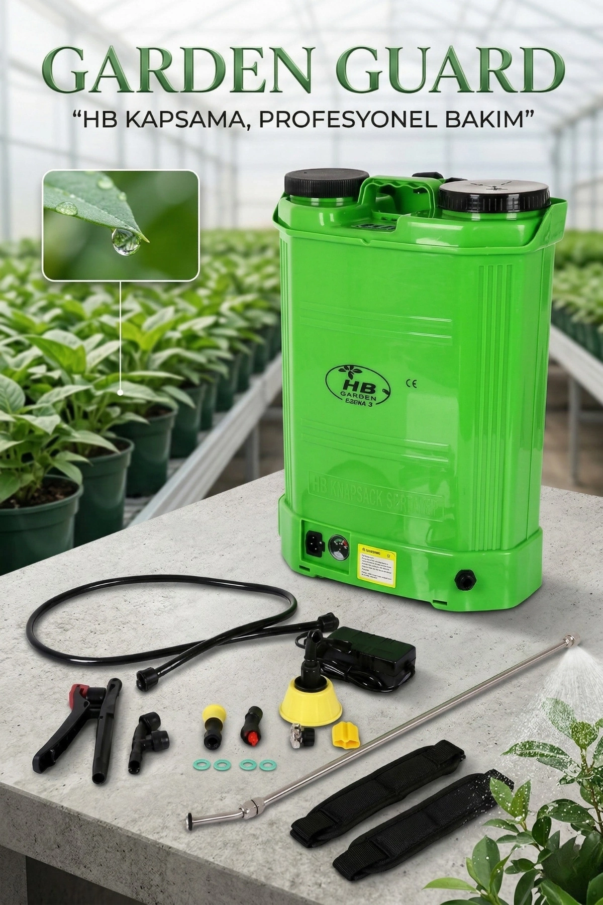 HB Garden 16 lt Sırt Tipi Akülü İlaçlama Makinesi