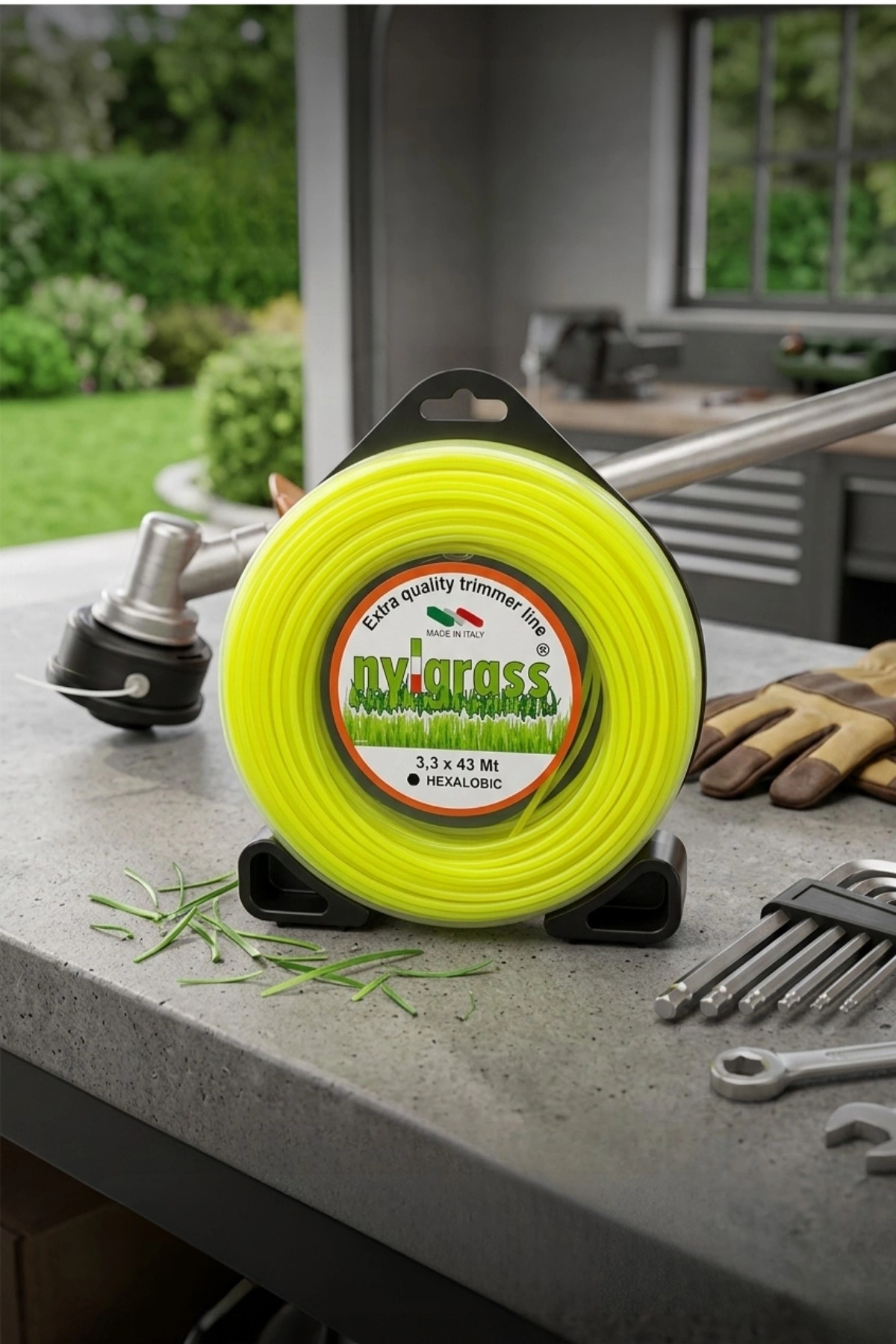 Nylgrass 6 Köşe Sarı 3,3 mm 43 m Misina