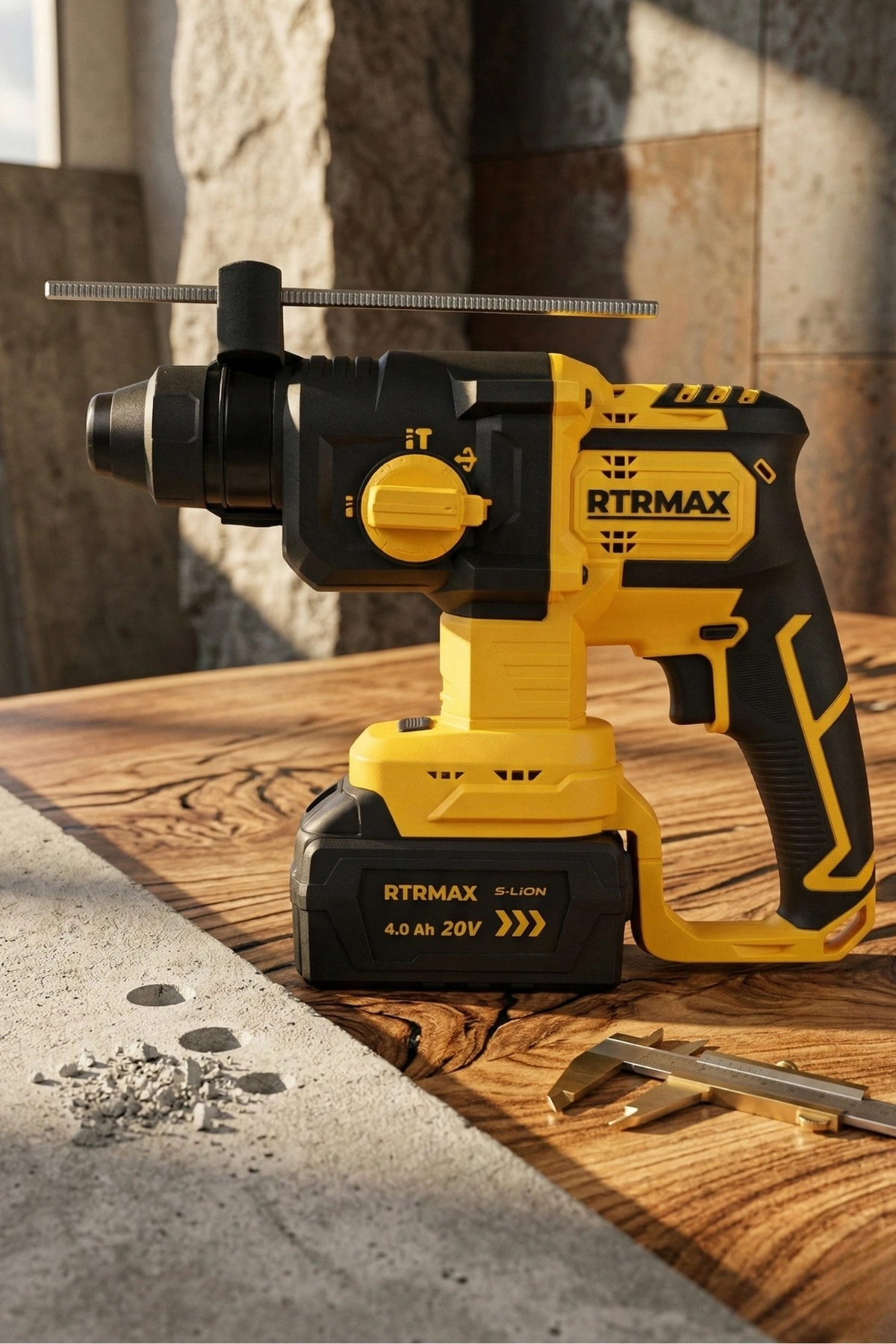 Rtrmax Rts5040b Şarjlı ElektroPnömatik Kırıcı Delici (SDS Plus)Kömürsüz