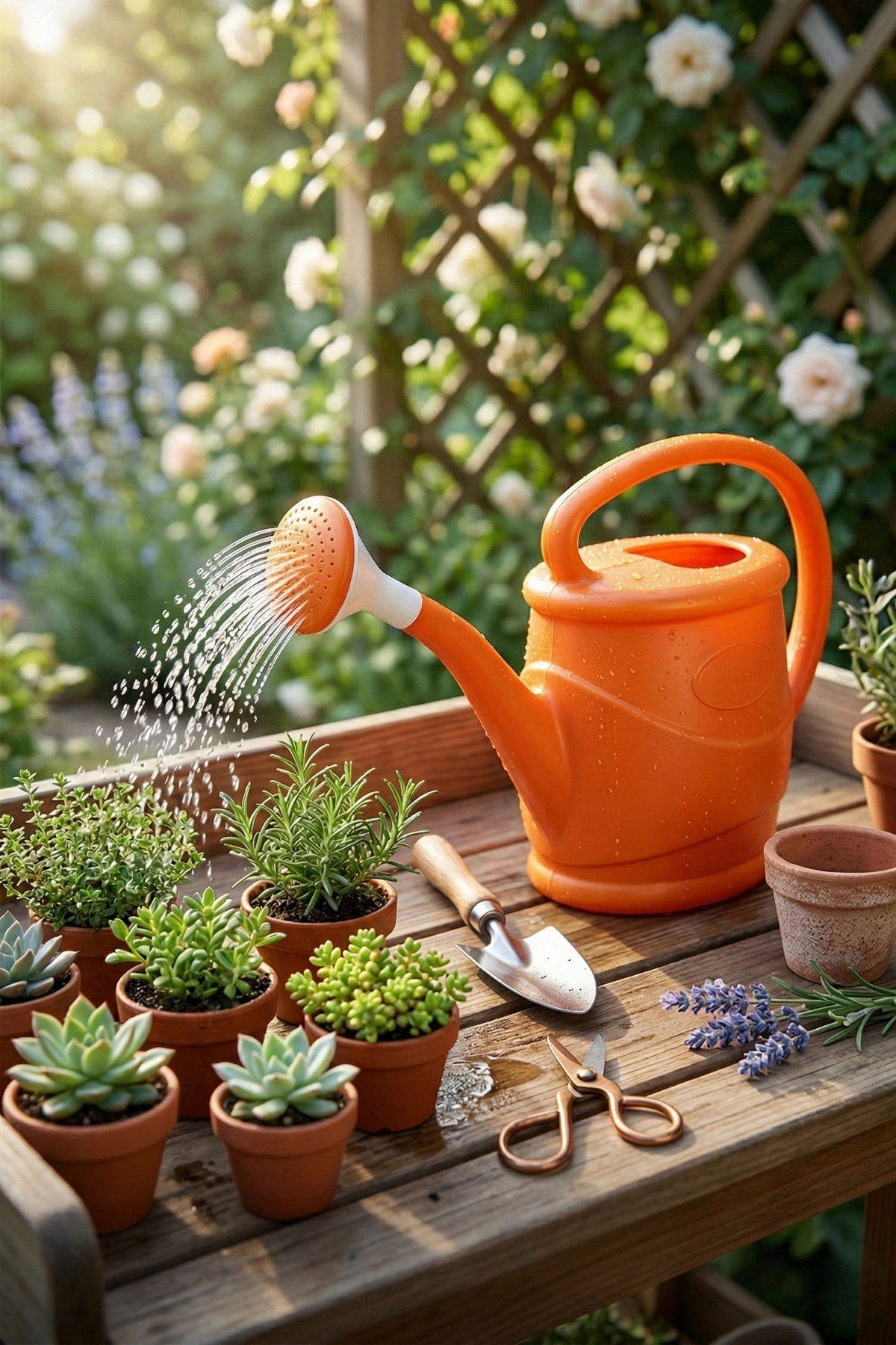 Çiçek - Bahçe Sulama Bidonu 5 Lt Turuncu