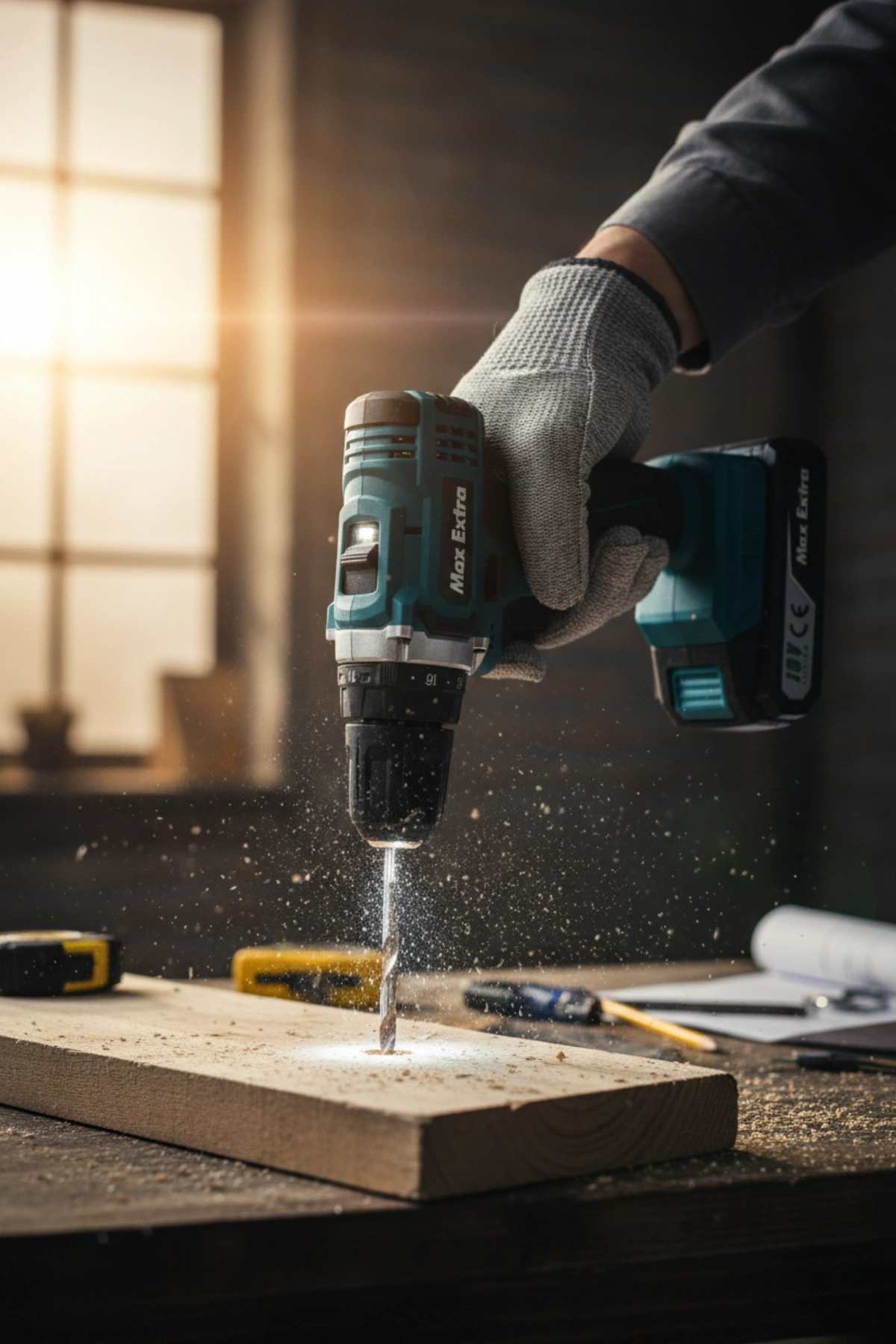 Max Extra Mxp1960d Profesyonel Çift Akülü Darbeli Matkap