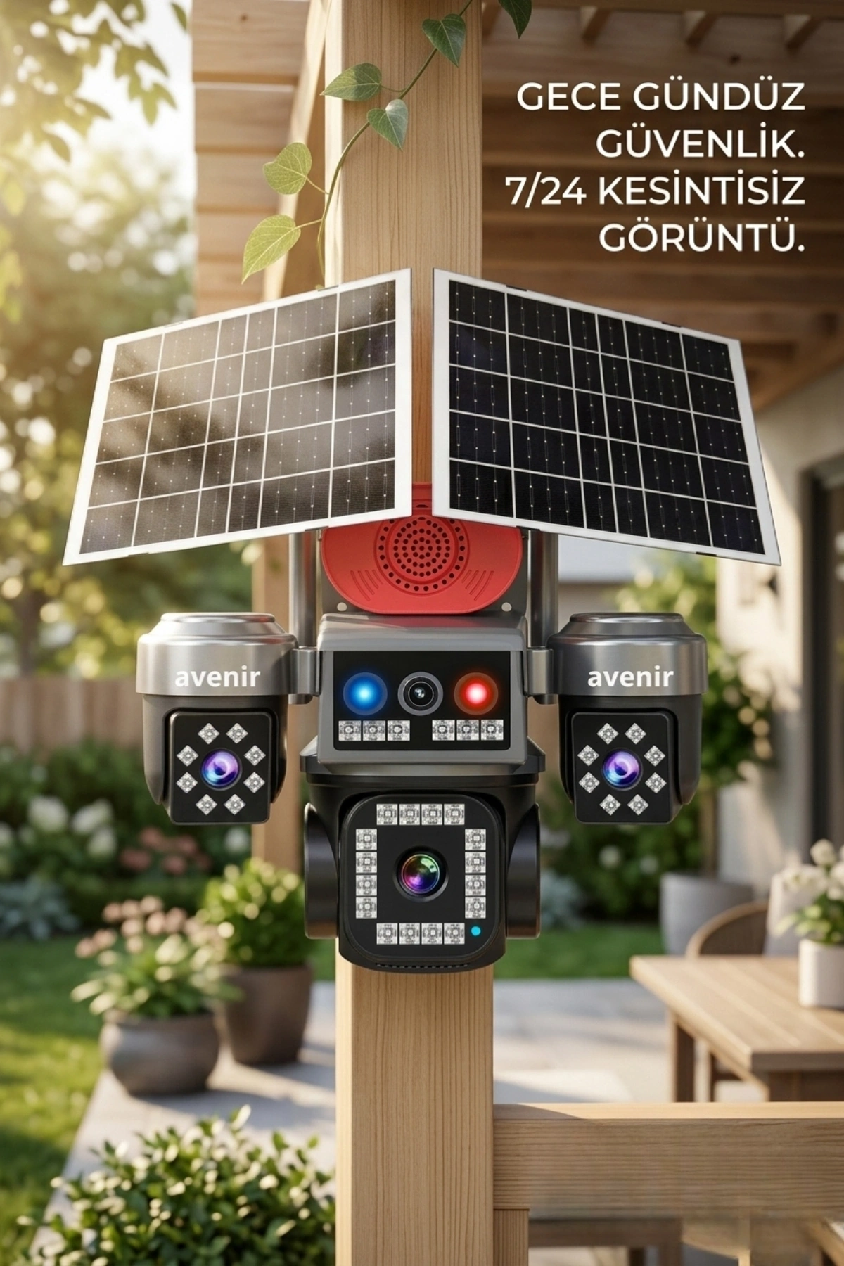Avenir S445 4 Kameralı E SİM Güneş Enerjili Sim Kartlı 4G Kamera