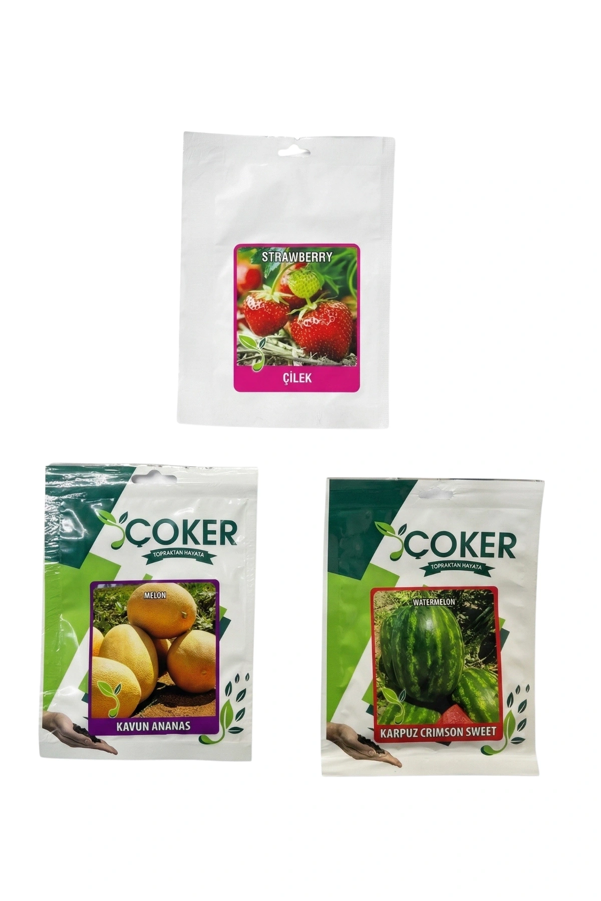 3Lü Tohum Seti (Çilek, Karpuz, Ananas Kavun)