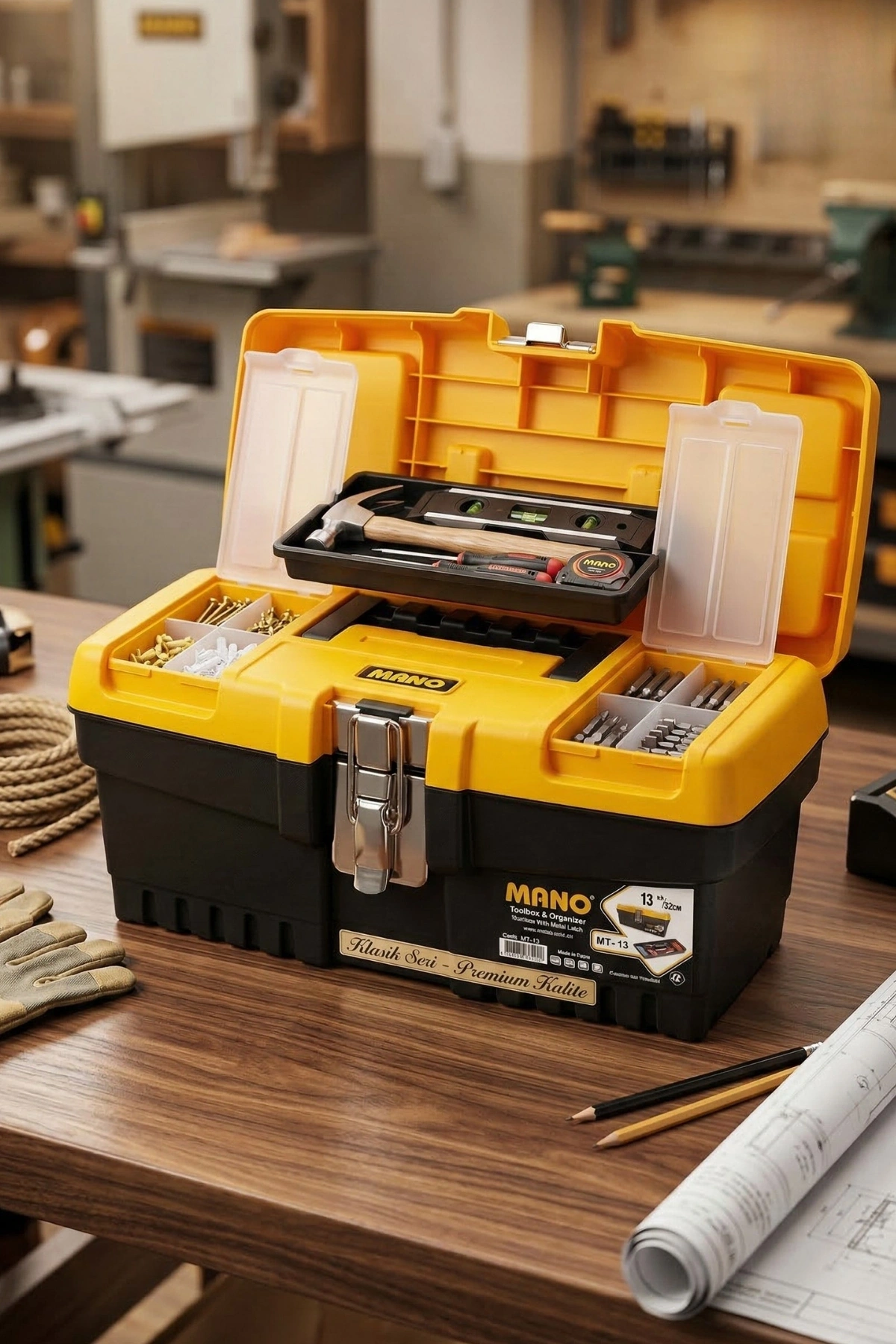 Mano Klasik 13 İnç Organizerli Takım Çantası