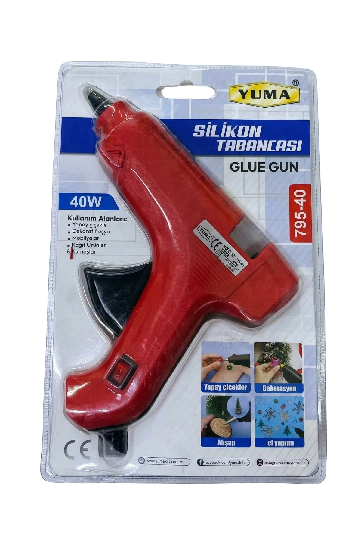 Yuma Profesyonel Mum Silikon Tabancası 40 Watt