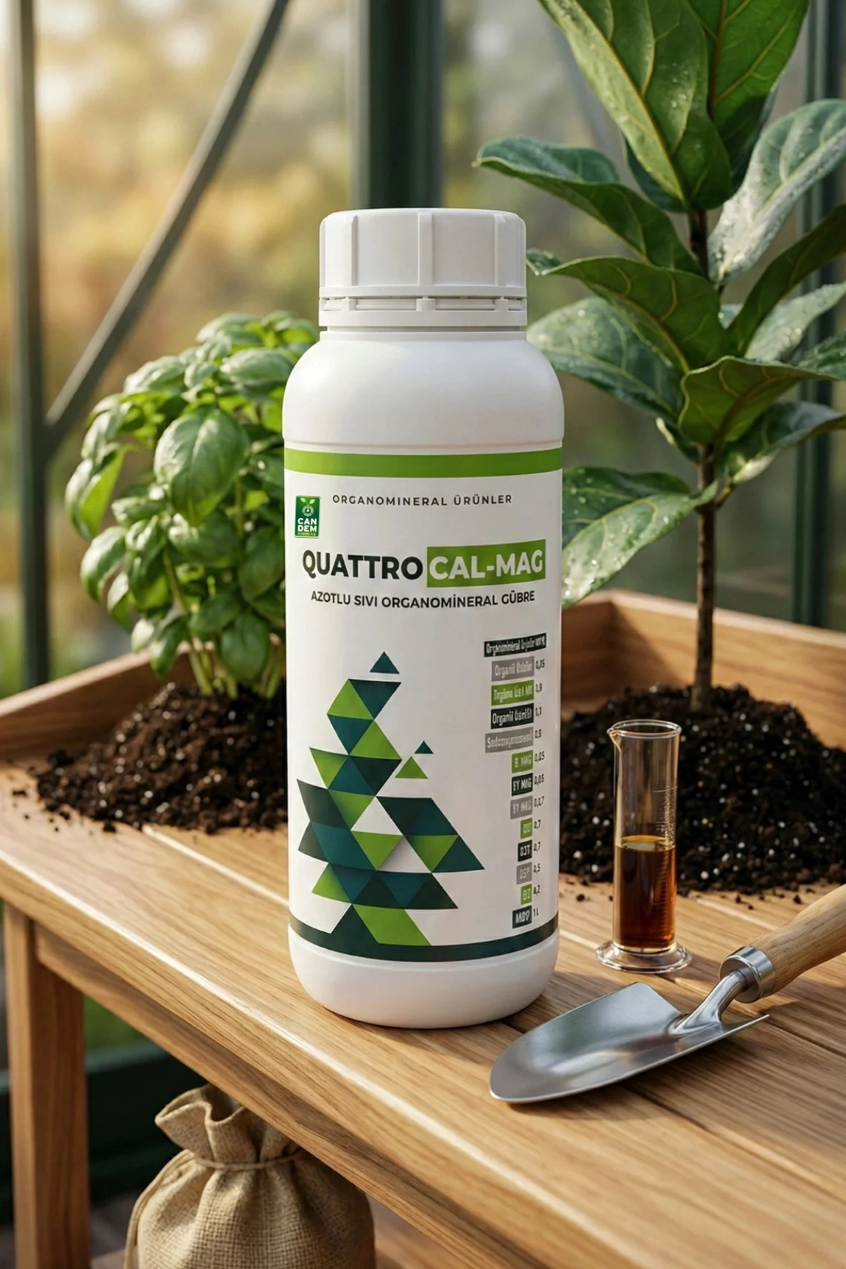 Quattro Cal-Mag Azotlu Organomineral Sıvı Gübre 1L